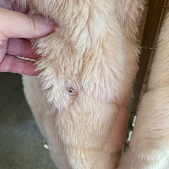 Beulah faux fur pink/beige jacket snap closure size large - Picture 2 of 16